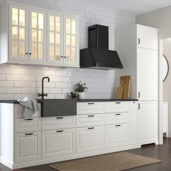 IKEA TALLSJÖN Cuva chiuveta cu front vizibil, gri inchis/aspect piatra, 60x65 cm