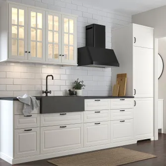 IKEA TALLSJÖN Cuva chiuveta cu front vizibil, gri inchis/aspect piatra, 80x65 cm