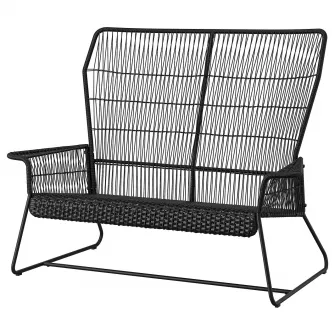 IKEA TALLSKÄR Canapea 2 locuri exterior, antracit