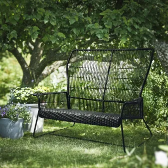 IKEA TALLSKÄR Canapea 2 locuri exterior, antracit