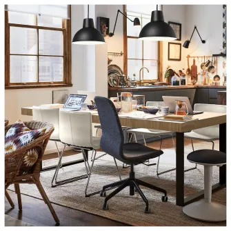 IKEA TARSELE Masa extensibila, frnr stjr/negru, 150/200x80 cm