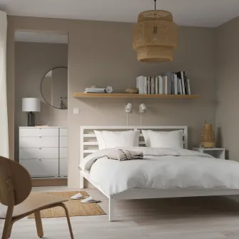 IKEA TARVA Cadru pat, vopsit alb, 160x200 cm