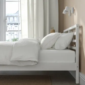 IKEA TARVA Cadru pat, vopsit alb, 160x200 cm
