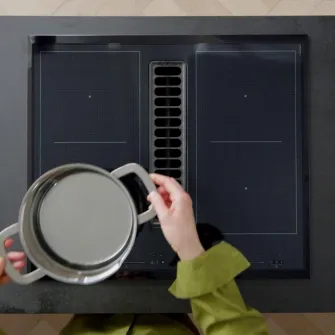 IKEA TÄCKNAN Plita inductie/hota integrata, IKEA 500 negru, 60 cm