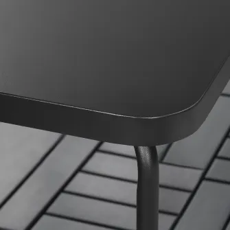 IKEA TEGELÖN Set mobilier sezut 4 loc, exterior, gri inchis/negru