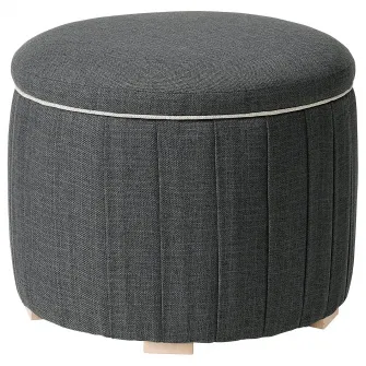 IKEA ÅTERLÖGA Pouf, cu depozitare/Kilanda gri inchis