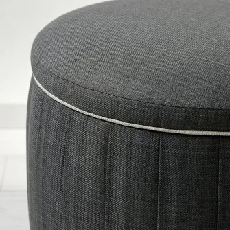 IKEA ÅTERLÖGA Pouf, cu depozitare/Kilanda gri inchis