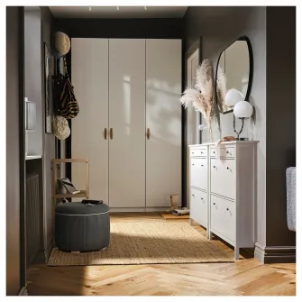 IKEA ÅTERLÖGA Pouf, cu depozitare/Kilanda gri inchis