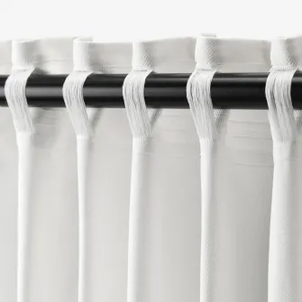 IKEA TIBAST Draperii, 2buc, alb/rjns, 145x300 cm