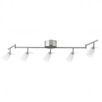 IKEA TIDIG Plafoniera 5 spoturi, nichelat