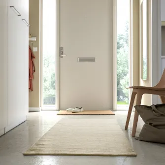 IKEA TIDTABELL Covor, tesatura plata, bej, 80x200 cm