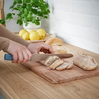 IKEA TIGERBARB Set cutite, 3 piese, gri-turcoaz