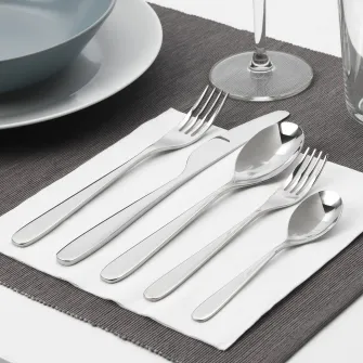 IKEA TILLAGD Set tacamuri, 24 piese, inox