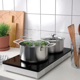 IKEA TILLREDA Plita cu inductie portabila, 2 zone alb