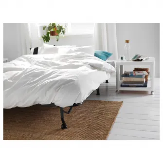 IKEA TINGBY Masuta cafea cu rotile, alb, 50x50 cm