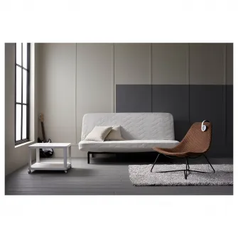 IKEA TINGBY Masuta cafea cu rotile, alb, 64x64 cm