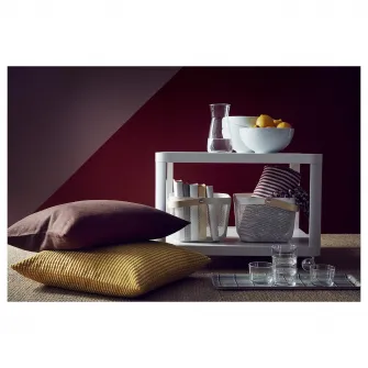 IKEA TINGBY Masuta cafea cu rotile, alb, 64x64 cm