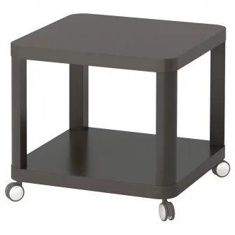 IKEA TINGBY Masuta cafea cu rotile, gri, 50x50 cm