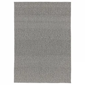 IKEA TIPHEDE Covor, tesatura plata, negru/natur, 155x220 cm