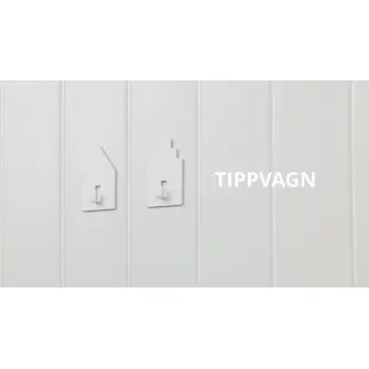 IKEA TIPPVAGN Carlig autoadeziv, casa/alb