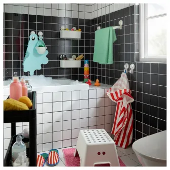 IKEA TISKEN Cos cu ventuza, alb