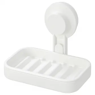 IKEA TISKEN Savoniera cu ventuza, alb
