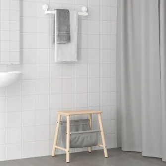 IKEA TISKEN Suport prosoape cu ventuza, alb