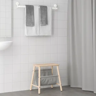 IKEA TISKEN Suport prosoape cu ventuza, alb
