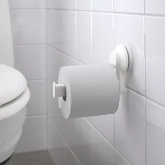 IKEA TISKEN Suport hartie cu ventuza, alb
