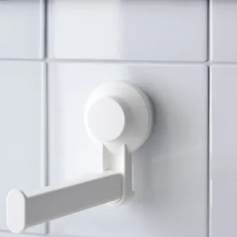 IKEA TISKEN Suport hartie cu ventuza, alb