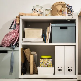 IKEA TJABBA Biblioraft, alb