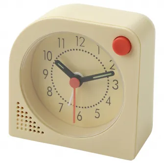 IKEA TJINGA Ceas cu alarma, galben deschis, 8x8 cm