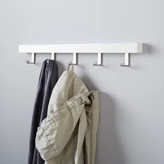 IKEA TJUSIG Cuier usa/perete, alb, 60 cm