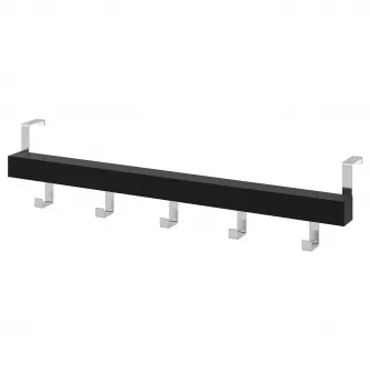 IKEA TJUSIG Cuier usa/perete, negru, 60 cm