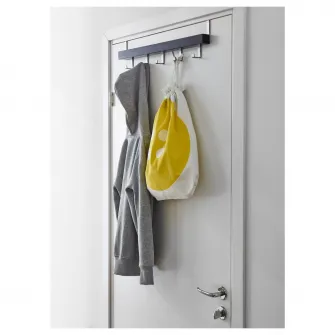 IKEA TJUSIG Cuier usa/perete, negru, 60 cm