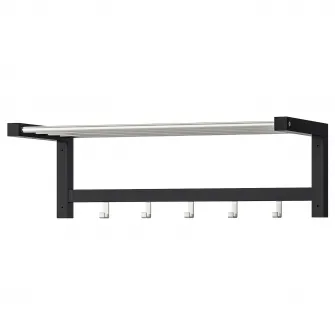 IKEA TJUSIG Cuier perete, negru, 79 cm