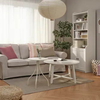 IKEA TÅNEBRO Masuta cafea, interior/exterior/gri deschis-bej, 46 cm