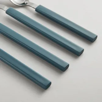IKEA TÅNGMÄRLA Set tacamuri, 16 piese, gri inchis-albastru