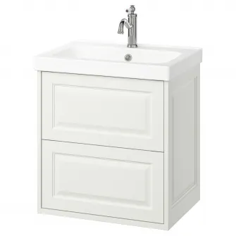 IKEA TÄNNFORSEN / ORRSJÖN Masca lavoar+sertare/lavoar/baterie, alb, 62x49x69 cm