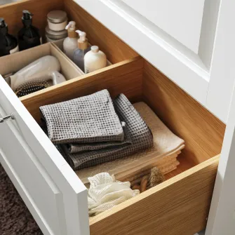 IKEA TÄNNFORSEN / ORRSJÖN Masca lavoar+sertare/lavoar/baterie, alb, 62x49x69 cm