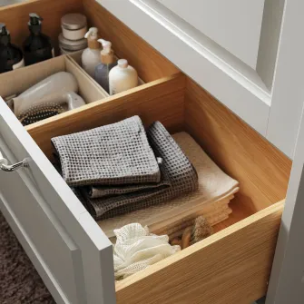 IKEA TÄNNFORSEN / ORRSJÖN Masca lavoar+sertare/lavoar/baterie, gri, 62x49x69 cm