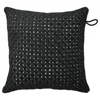 IKEA TOFTÖ Fata perna, negru exterior/interior, 50x50 cm