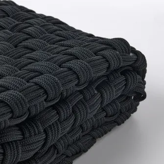 IKEA TOFTÖ Fata perna, negru exterior/interior, 50x50 cm