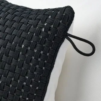 IKEA TOFTÖ Fata perna, negru exterior/interior, 50x50 cm