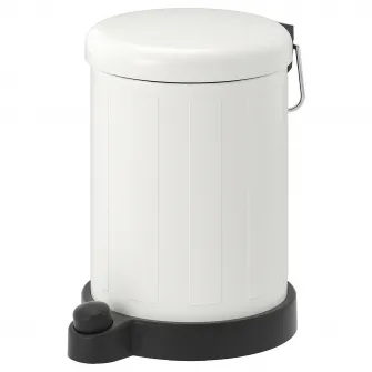 IKEA TOFTAN Cos gunoi, alb, 4 l