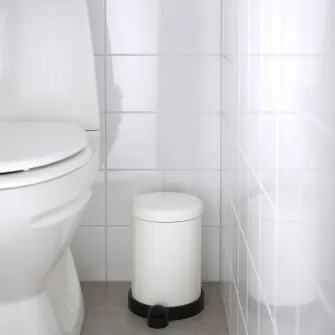 IKEA TOFTAN Cos gunoi, alb, 4 l