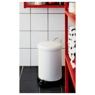 IKEA TOFTAN Cos gunoi, alb, 4 l