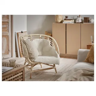 IKEA TOFTLUND Covor, alb, 55x85 cm