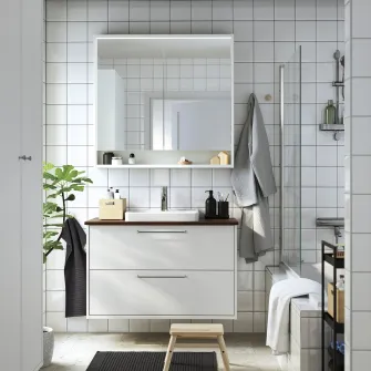 IKEA TOLKEN Blat, maro aspect nuc/laminat, 102x49 cm