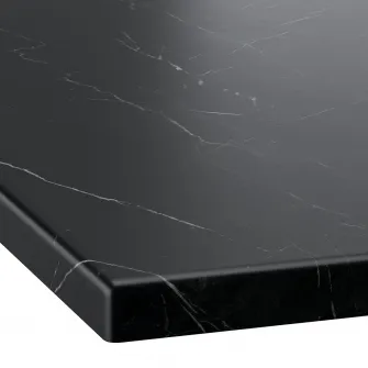 IKEA TOLKEN Blat, negru aspect marmura/laminat, 82x49 cm